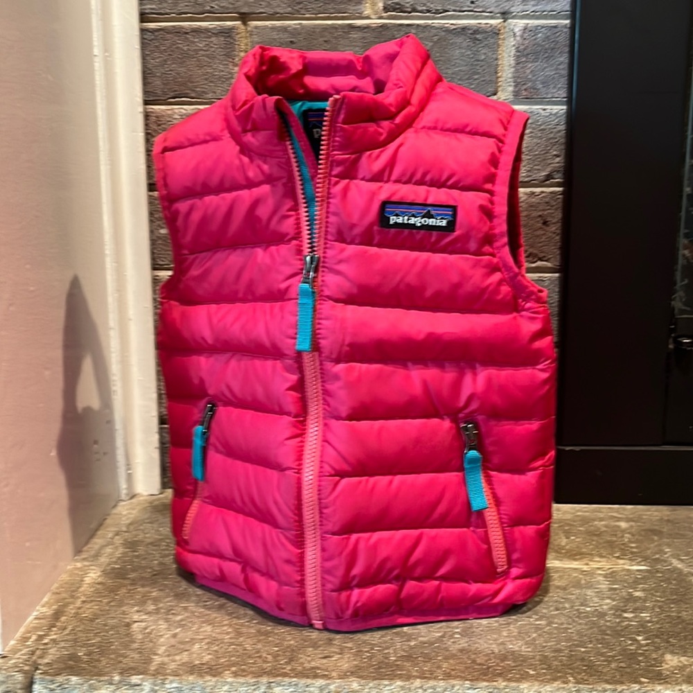 Size 12-18 Months, Pink Patagonia Down Puffer Vest